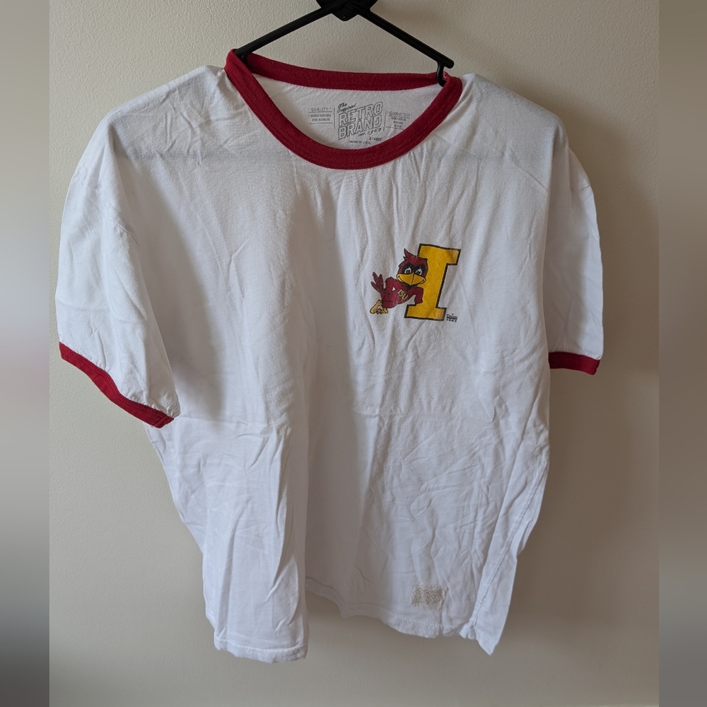 Iowa State Cyclones Graphic Men's White Logo T-shirt Size XL